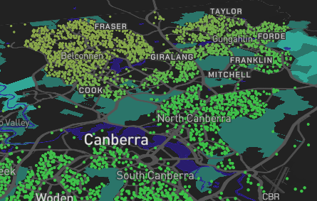 ACT Air Quality Index Map